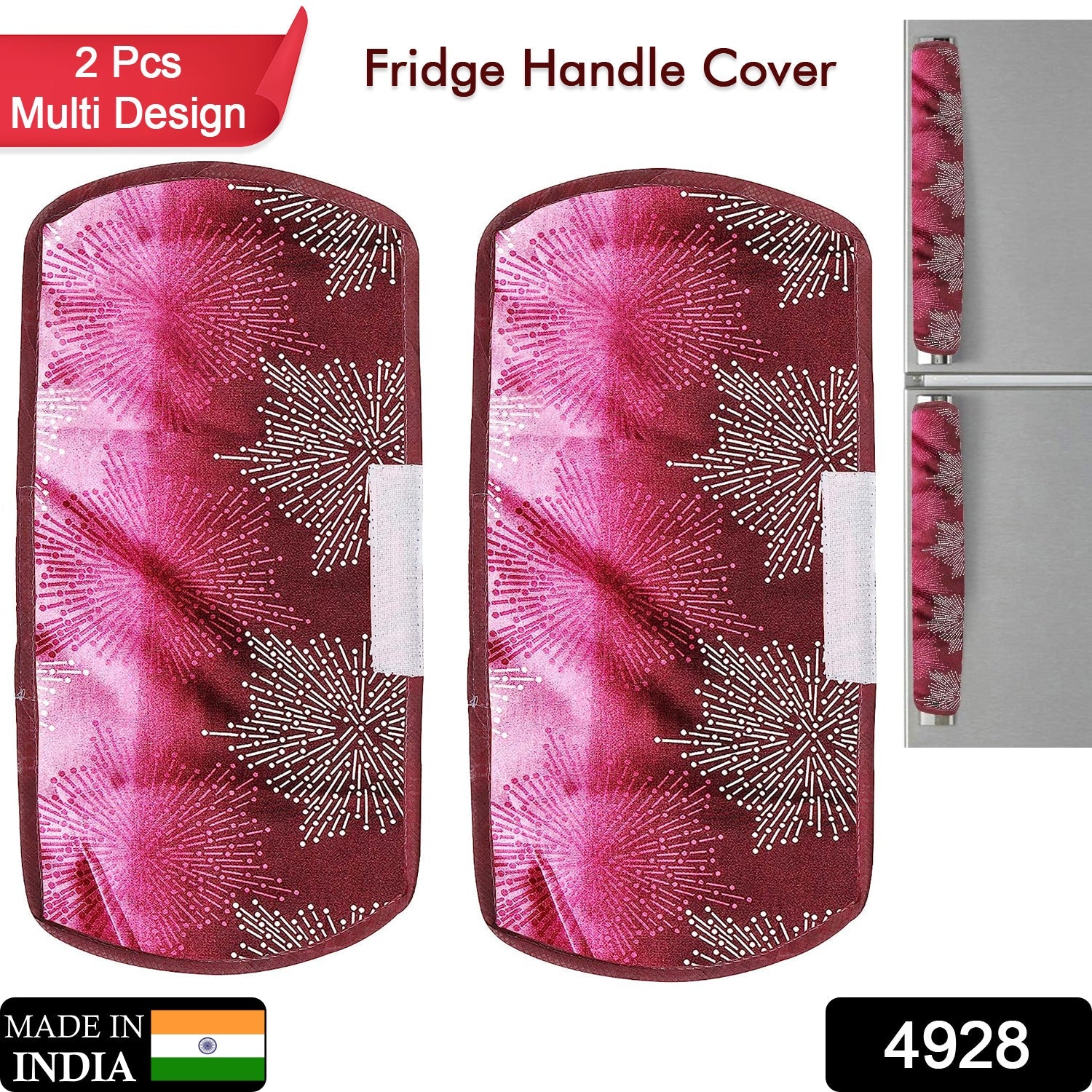 4928 Fridge Cover Handle Cover Polyester High Material Cover For All Fridge Handle Use ( Set Of 2 Pcs ) Multi Design DeoDap 4928 Fridge Cover Handle Cover Polyester High Material Cover For All Fridge Handle Use ( Set Of 2 Pcs ) Multi Design DeoDap